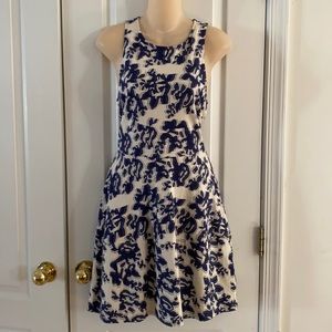 BCBGMAXAZRIA Inkblot Fit Flare Dress